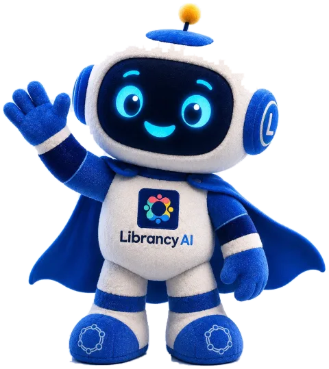 Libra, the Librancy companion, waving